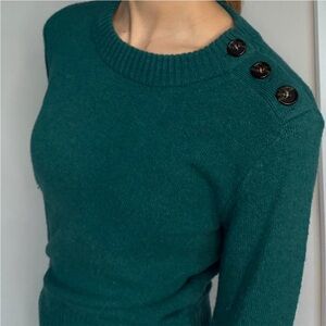 Green J.Crew wool blend sweater